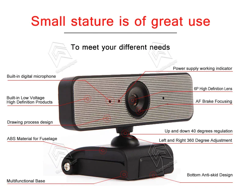 Веб-камера с автофокусом 1080 P, 1920x1080 p hdвеб-камера со встроенным HD микрофоном usb-разъем