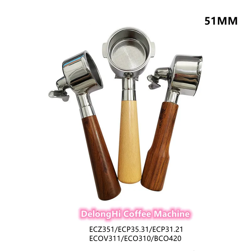 New Double Mouths 51MM Coffee Portafilter Filter Holder For Delonghi ECP33.21 ECP35.31 Machine Accessories Barista | Дом и сад