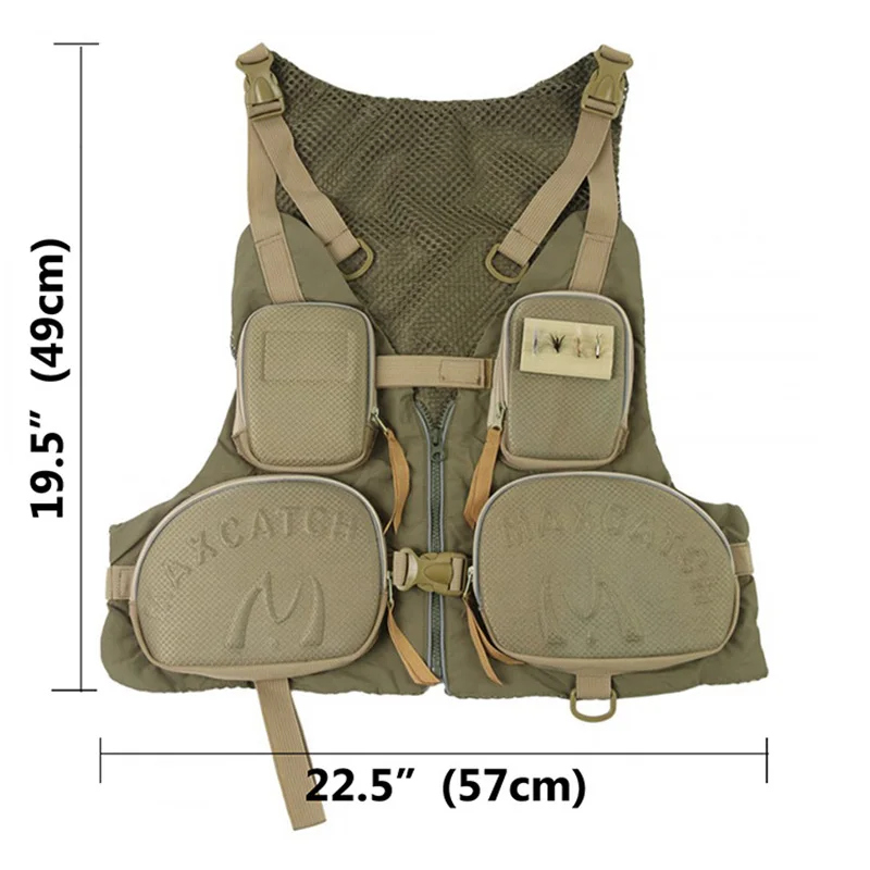 

Military Color Fly Fishing Mesh Vest Adjustable Mutil-Pocket Outdoor Universal Size