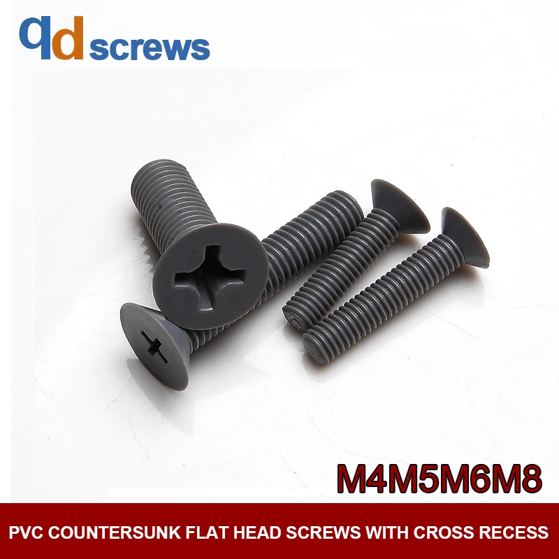 

PVC M4M5M6M8 Countersunk flat head screws with cross recess Phillips Flat Head Screw GB819 DIN965 ISO 7046