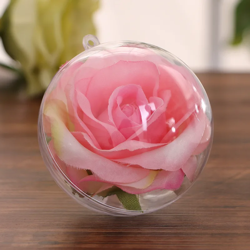 20 см акриловый шар прозрачный пластиковый шар для сохранения цветов контейнер для конфет прозрачный полый шар подвесной Декор