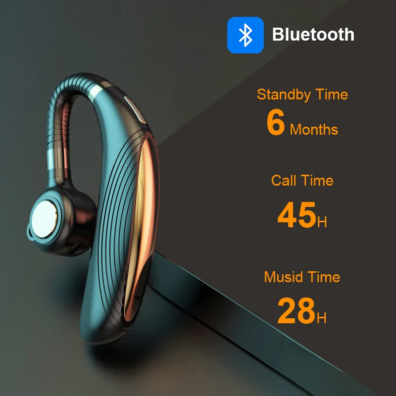Wireless Bluetooth Headset Headphones Earpiece Android Mobile Phone Hands free Caller ID K06 Bluetooth version 5 0