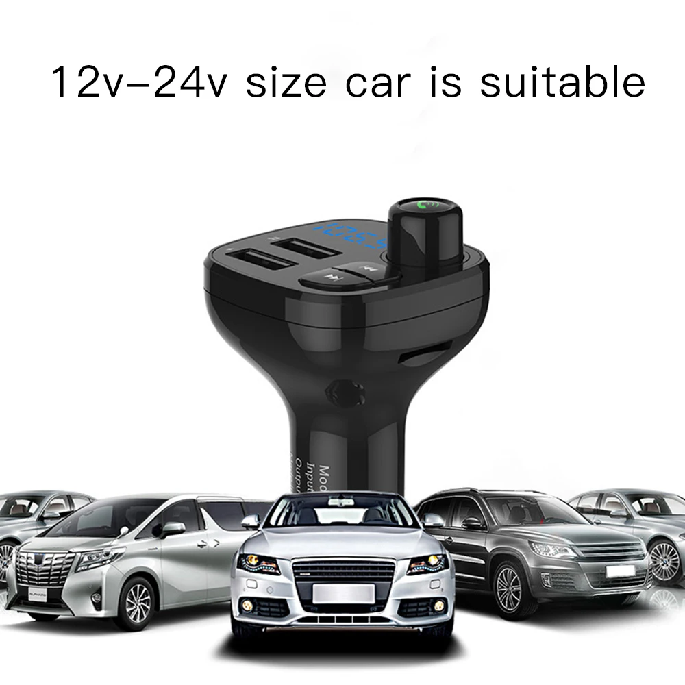 Автомобильное зарядное устройство BT12 Bluetooth 5,0 Handsfree автомобильный комплект fm-передатчик Быстрый MP3 музыкальный плеер быстрая usb зарядка двойной USB зарядное устройство для телефона