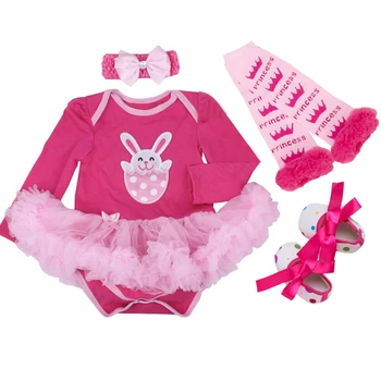

2020 New Cute Bunny Print Easter Party Tutu Princess Dress for Girl Baby Girl Newborn Clothes Kid Toddler Clothing 3 6 9 12 18M