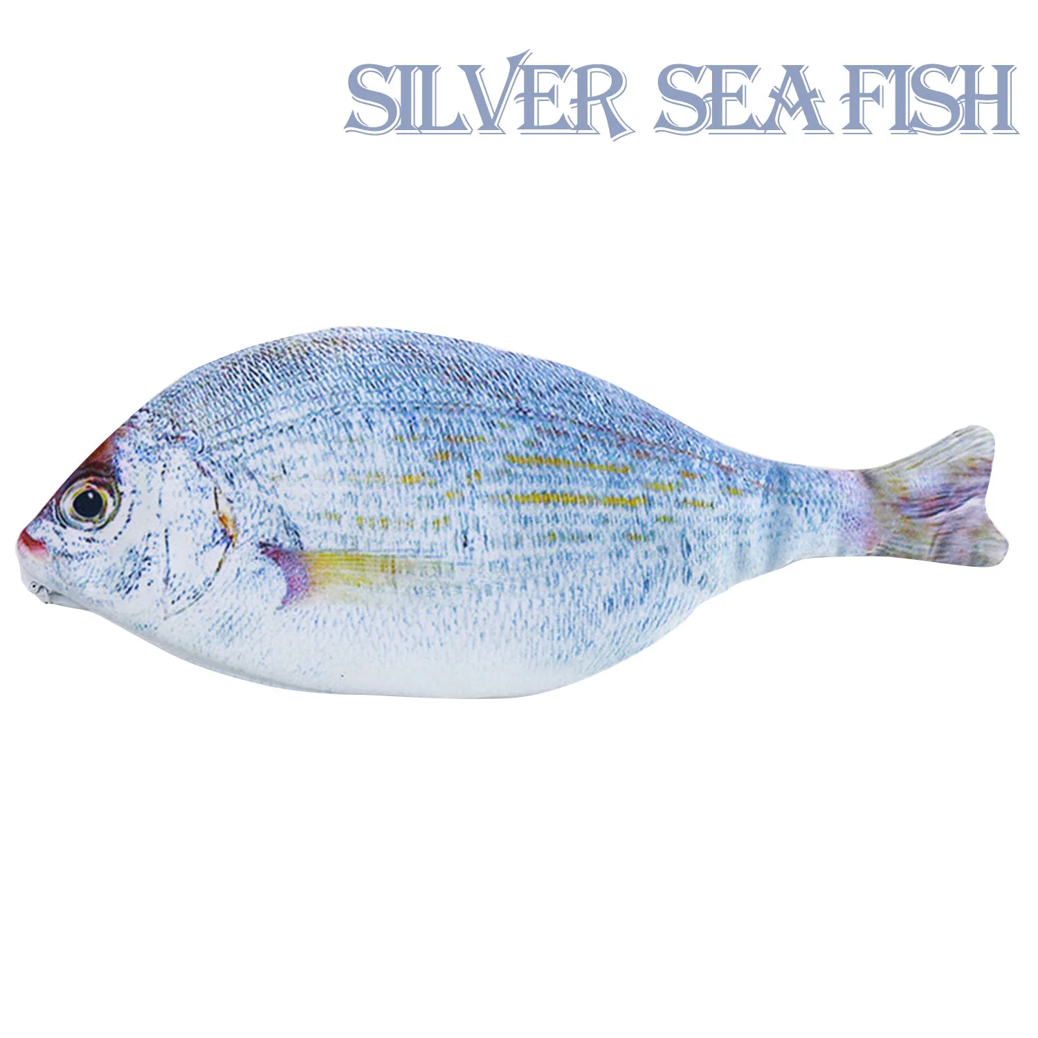 silver sea fish Персонализированная сумка для канцелярских принадлежностей милая детская Студенческая Подарочная сумка для канцелярских ручек креативная имитация соленой рыбы морская рыба ручка сумка - Цвет: silver sea fish