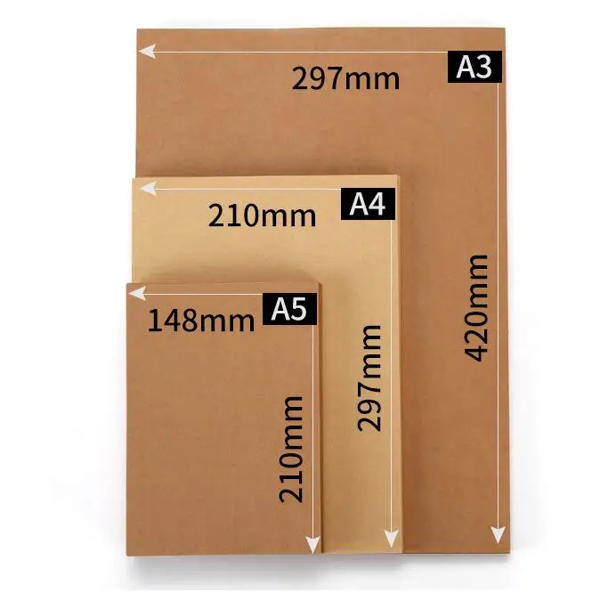 50pcs/lot A3 A5 A4 kraft paper brown paper craft thick board cardboard card  paper DIY card making paper 80g 120g 150g 200g 250g - AliExpress
