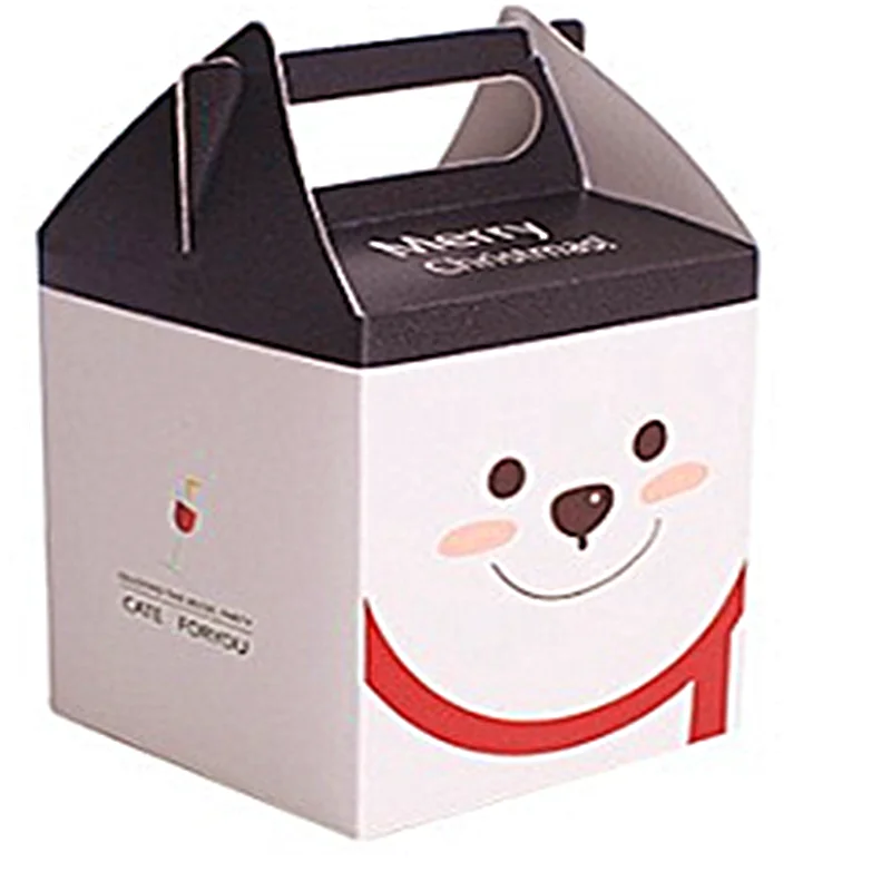 Креативная мультяшная Рождественская Подарочная коробка яблоко красиво сложенная красочная капкейки десерт Печенье Подарочная упаковка для конфет коробка