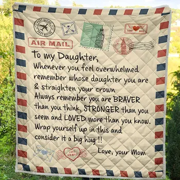 

Message Letter Pattern Blanket 3D Digital Print Blanket Quilt for Home Bed Sofa Air Conditioning Room New E2S