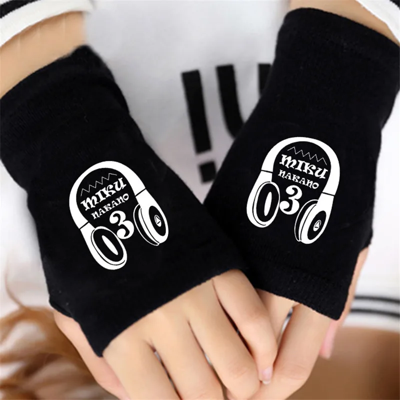 Death Note Anime Winter Warm Half Finger Glove Cosplay Accessories Men Women Japanese Anime Cartoon 