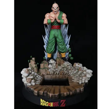 

35CM Anime Dragon Ball Tien Shinhan Three Eyes Battle Version Resin Action Figure Model Collectible Toy Statue Free Shipping R86