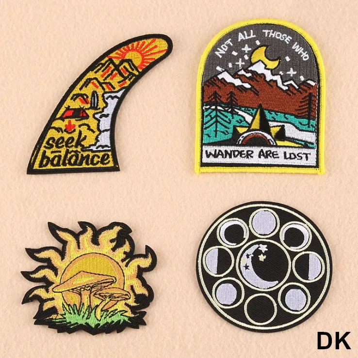 

New arrival 10 pcs High Quality Embroidered fashion patches iron on popular hat shoe bag Motif Applique embroidery accessory diy