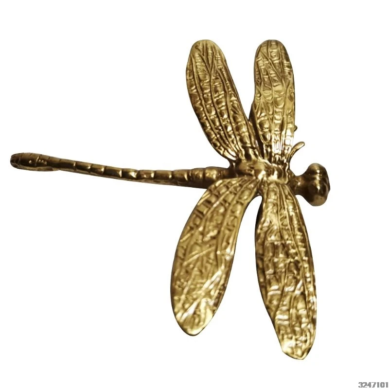 

Pure Copper Dragonfly Handles Gold Drawer Cabinet Door Cupboard Pulls Knobs