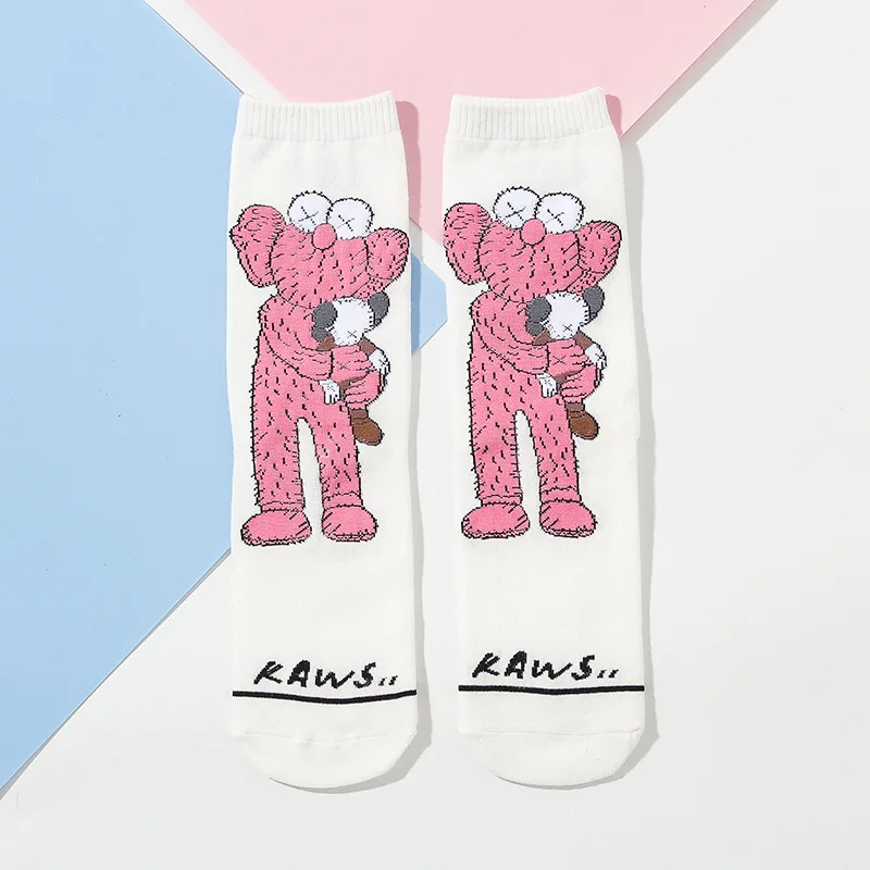 Милые носки с героями мультфильмов носки-трубы kawaii хлопок sox для женщин ЕС 36-41 унисекс Новинка 20 пар/лот