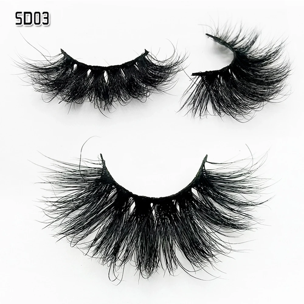 Mink Eyelashes Criss-Cross Natural Fake lashes Length 25mm Makeup 3D Mink Lashes Extension Eyelash Beauty