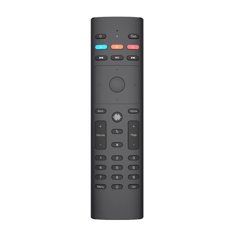

Etflix Vudu 3 Modes 2.4G Voice Search Air Mouse 33 Keys IR Learning Gyro Smart Remote Control For Roku Android TV BOX