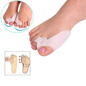 

1Pair Gel Foot Care Tool Bunion Corrector Bone Silicone Gel Big Toe Separator Spreader Eases Foot Pain Foot Straightener TSLM2