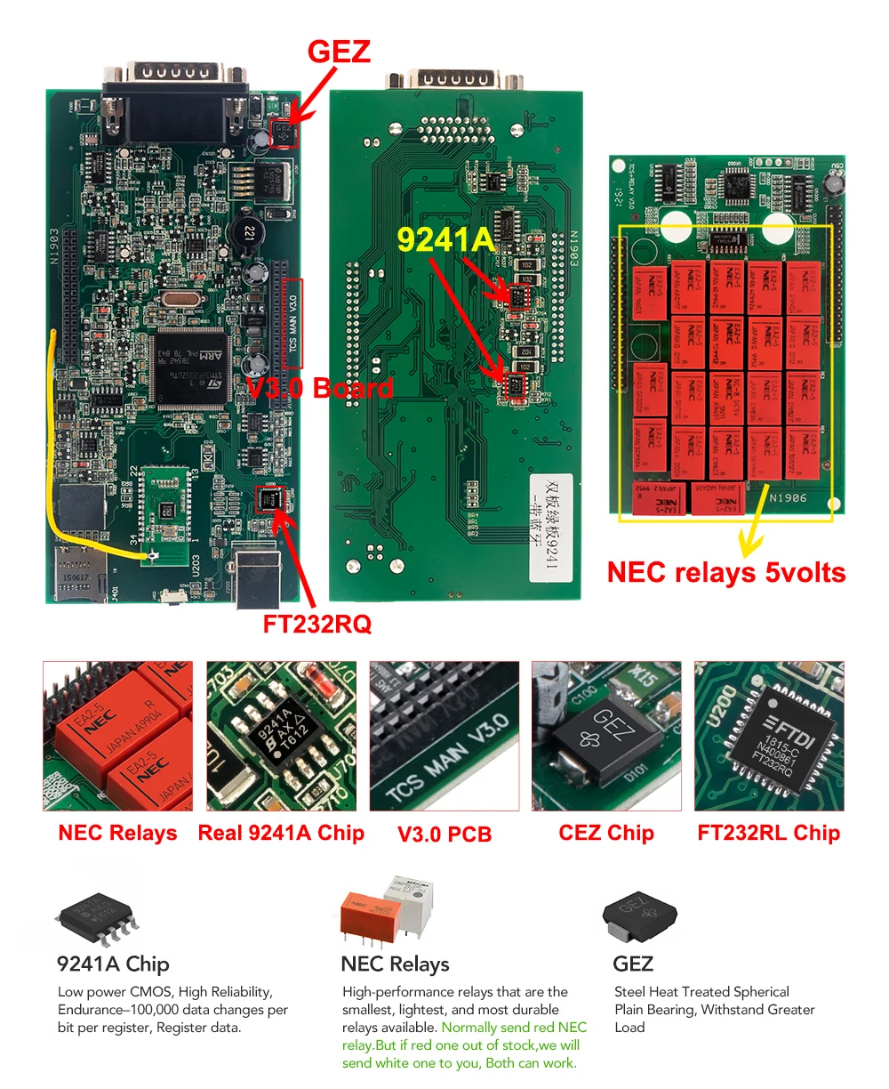 CDP TCS 2 green PCB 1