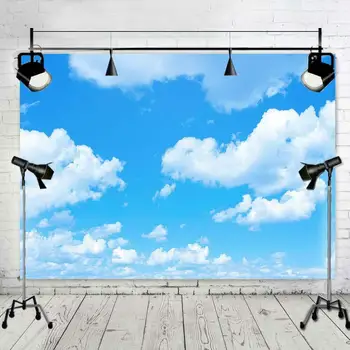 

Sunshine Sky Clouds Theme Photography Backdrop Photo Booth Wedding Party Decoration Background Studio Props Vinyl dn153-7x5FT
