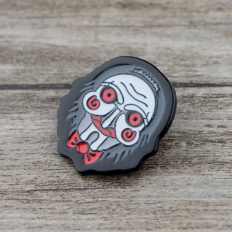 K505 Billy the Puppet Horror Pins металлическая Глянцевая булавка и броши для значки на рюкзак с отворотом сумки значки Коллекция подарков