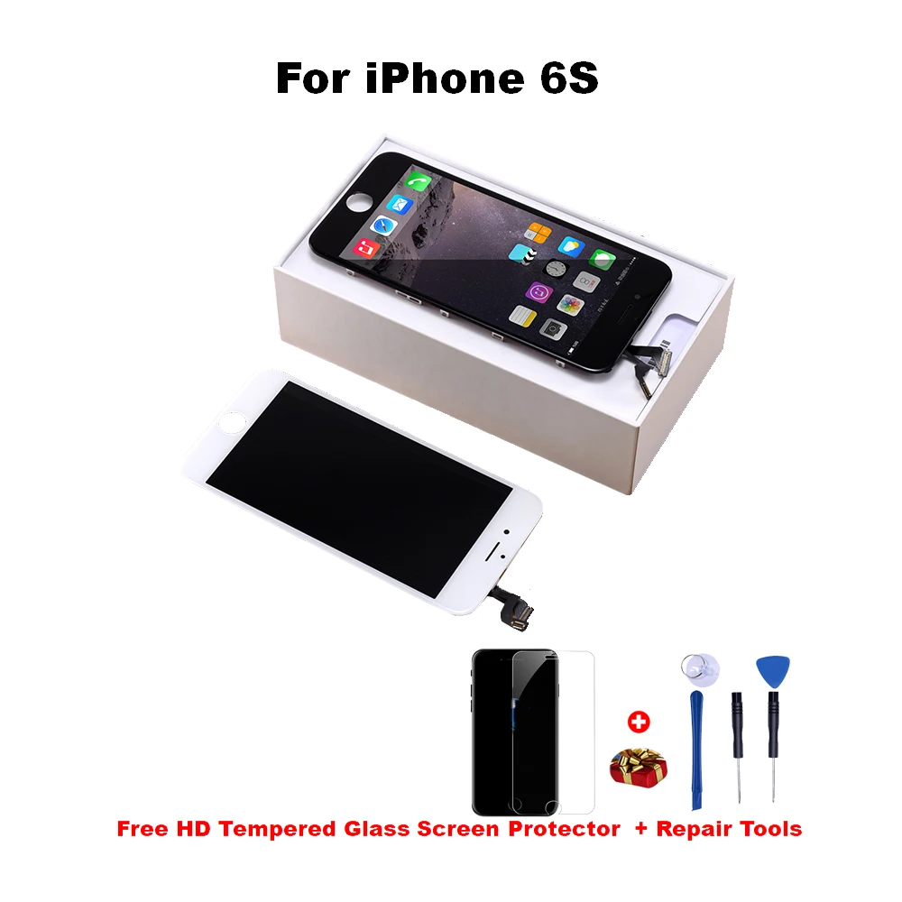 

AAA+++LCD Display For iPhone 6 7 8 6Plus Touch Screen Replacement iPhone 5S lcd SE No Dead Pixel+Tempered Glass+Tools 6s lcd