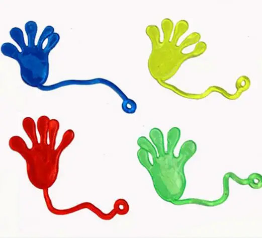 

10PCS/lot Novelty Glitter Sticky Hands Gags Funny Adult Gadget Practical Jokes Gag Lover Gifts Toys For Children Baby Kids