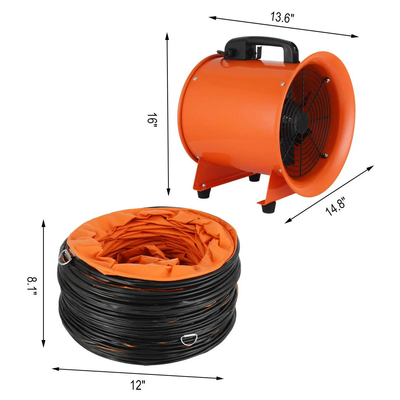 VEVOR ø300mm Axialventilator Abluftventilator Wandlüfter 2850m³/h