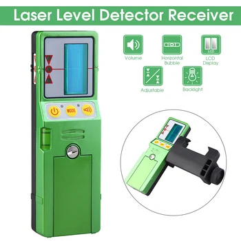 

50M Laser Level Detector Tools With Lanyard Indoor Outdoor LCD Dispiay Red Green Light Volurme Control Horizontal Vertical
