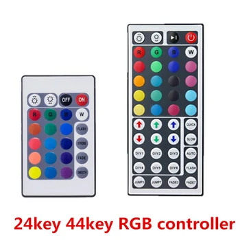 

DC12V 24Key 44Key RGB Controller IR Remote Controller With Mini Receiver For 2835/5050 RGB LED Strip Light Led Tape Controller