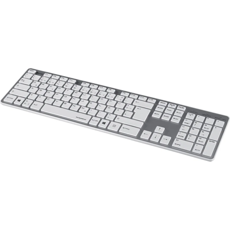 Клавиатура Hama Rossano белый/серебристый USB slim