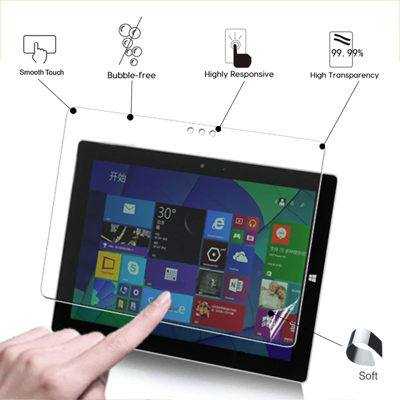 Высокий прозрачный глянцевый пленка протектора экрана для Microsoft Surface Pro 3 12 0 &quottablet