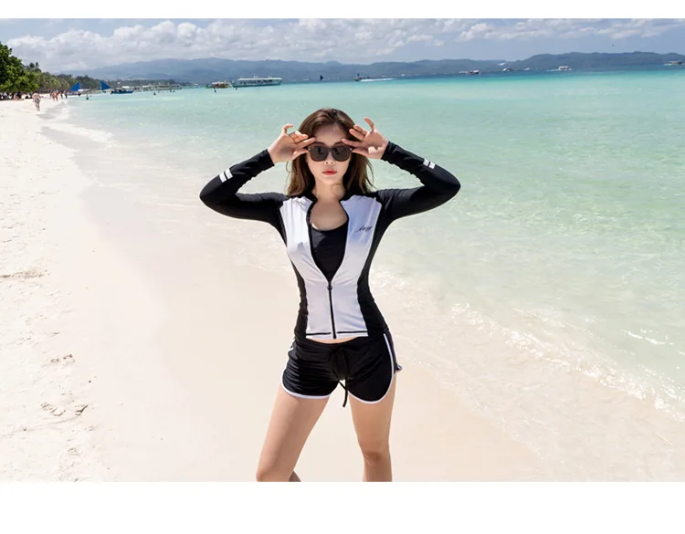 Kite Surf Rash Guard купальники для женщин Лето Купальник для девочек длинный купальник с принтом рукав солнце Сплит сушка серфинг принт