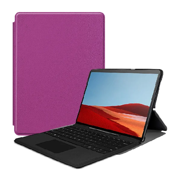 Чехол для планшета для microsoft Surface Pro X ультратонкий кожаный чехол-подставка для surface Pro X 13 дюймов - Цвет: purple