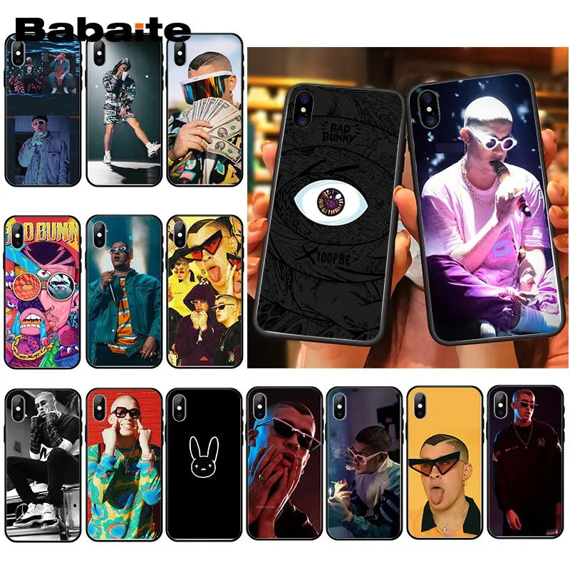 Чехол для телефона Bad Bunny iPhone XR 11 12 Pro MaxXS MAX 8 7 6 6S Plus X 5 5S SE 12mini | Мобильные телефоны и