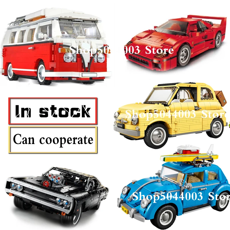 В наличии зарядное устройство Racing Van T1 Car Creator Camper Technic City 10271 10220 10242 42111 Lepining Building Block