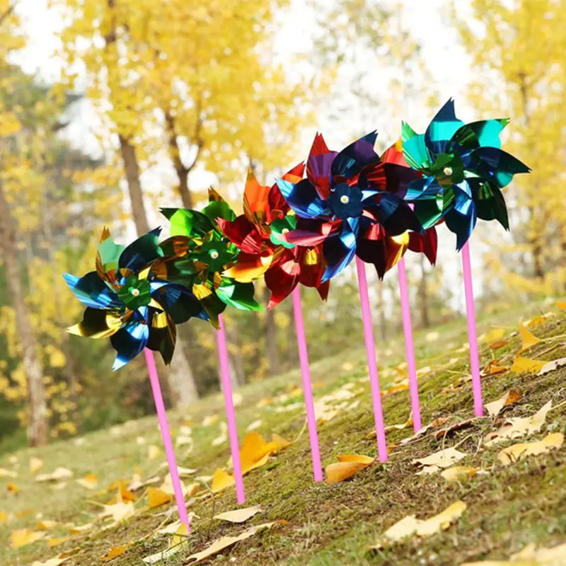 Газон Pinwheels, вечерние Pinwheels ветряная мельница Радуга Pinwheel DIY Pinwheels набор для детей игрушка сад газон декор, 20 шт. E65D