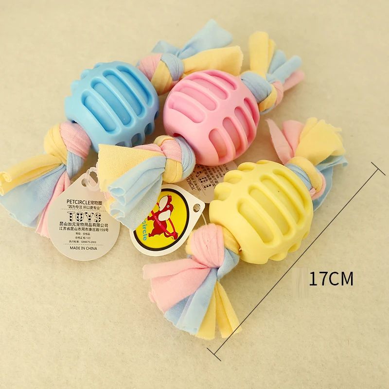 

Pet Dog Toys Ball Nontoxic Bite Resistant Toy Ball for Pet Dogs Candy Bone Dog Food Treat Feeder Tooth Cleaning Ball Pet Product
