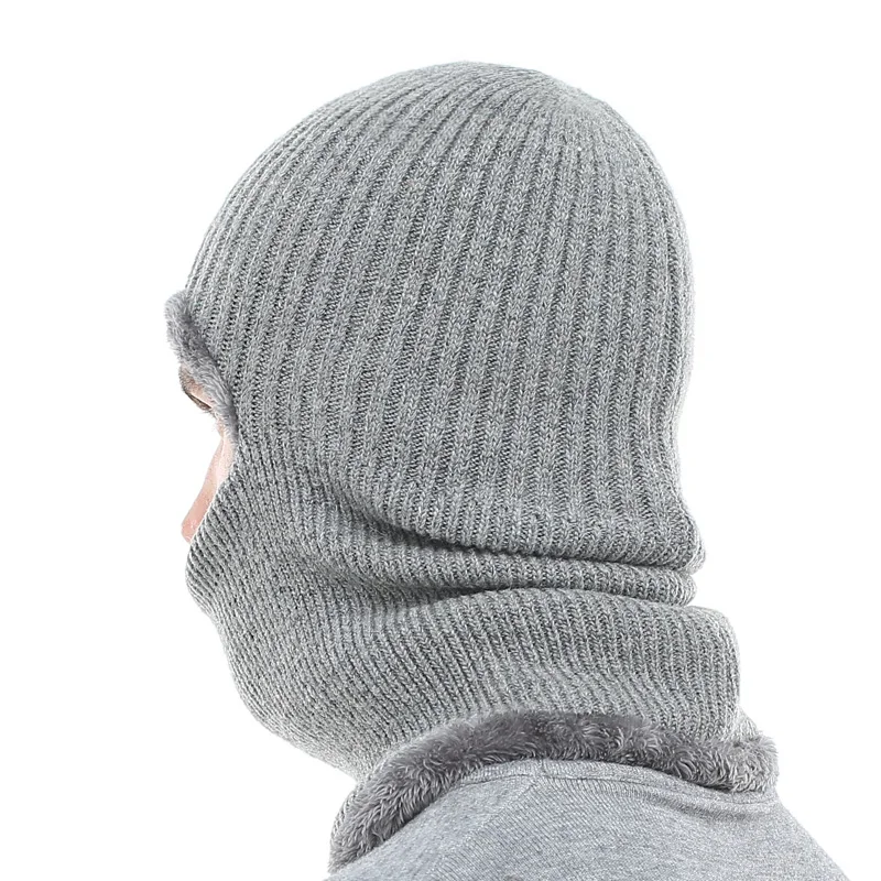 Мужская зимняя шапка, вязаная шапка унисекс, маска, шарф Skullies Beanies, шапки для мужчин и женщин, теплый мягкий мех, шерстяной берет, вязаная шапка, шапки