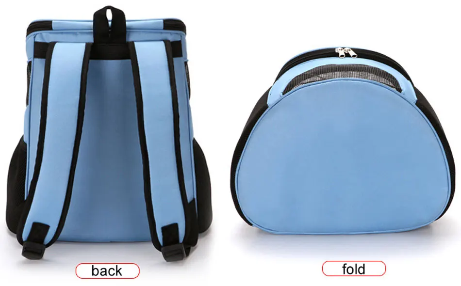Portable Cat Carrier Dog Pet Backpack Large Space Gridding Breathable Window Travel Pet Puppy Carries Foldable Small Dog Cat Bag-99