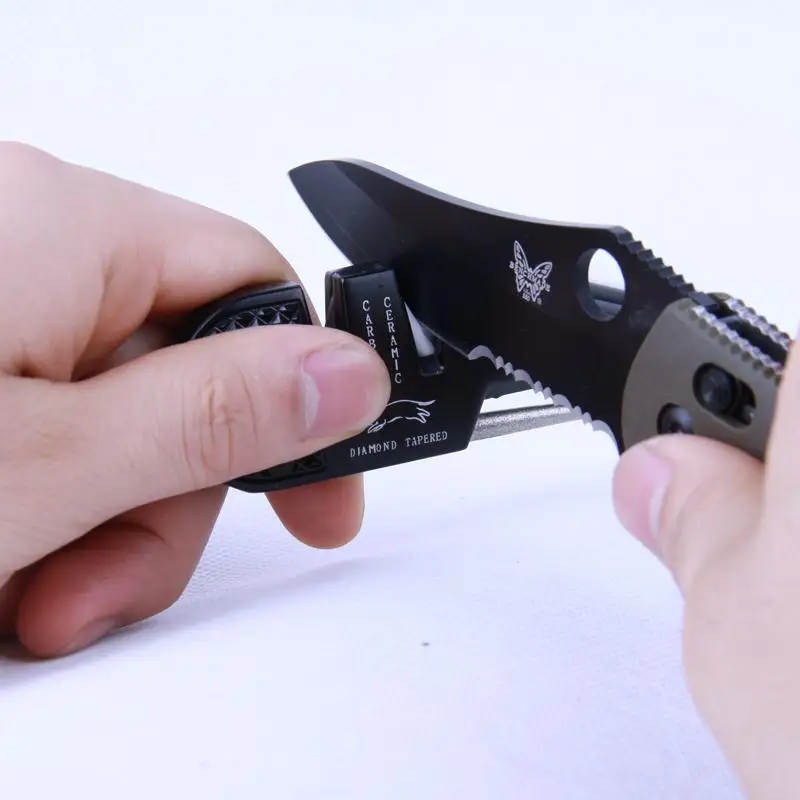 Точилка 4 в 1 для карманного ножа точилка охотничьих ножей камень Spyderco