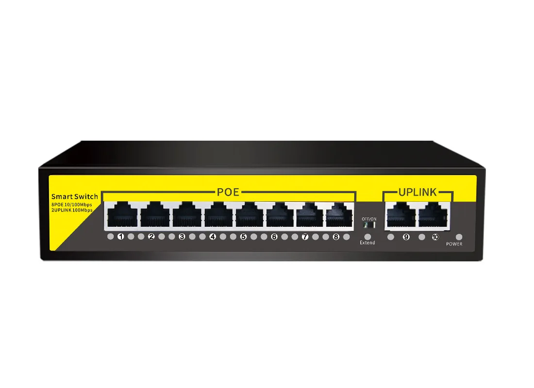 Коммутатор HKBTM для IP-камеры 48 В 8/16 портов 100 Мбит/с | Безопасность и защита