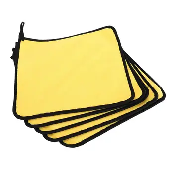 

5PCS Dog and Cat Quick Dry Absorbent Soft Bath Towel Yellow Pet Care Grooming Accessories Dry Pet After Bath
