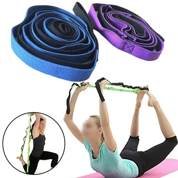 

Yoga Strap Stretching Exercise Belt Polyester Cotton Elastic Leg Fitness Restore Multi-function Yoga Band