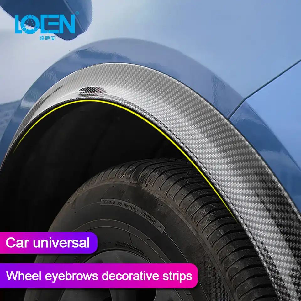 2PCS Rubber Fender Flares Arch Wheel Eyebrow Protector Sticker Black