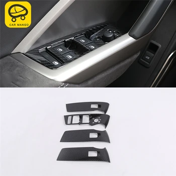 

CARMANGO Car Styling Door Gate Window Control Lift Panel Cover Trim Frame Sticker Interior Accessories for Audi Q3 F3 2019