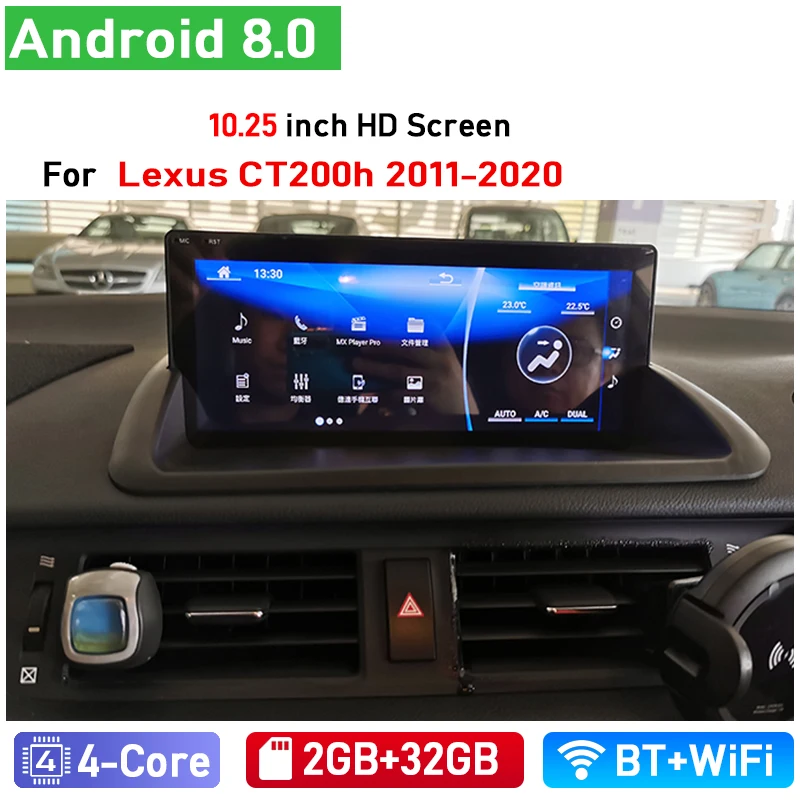 

Android car multimedia player For Lexus CT 200h CT200h 2013 2014 2015 2016 2017 2018 Navigation Navi GPS Support WiFi Radio