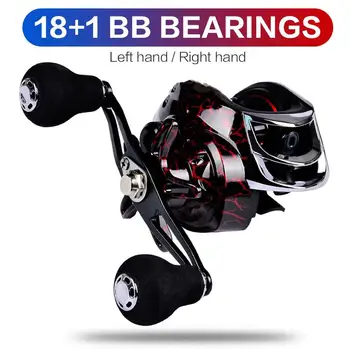 

18+1 Fishing Wheel Spool Gear Metal Rocker Portable Fishing Reel 7.1: 1 Durable Dripping Wheel Practical Carbon