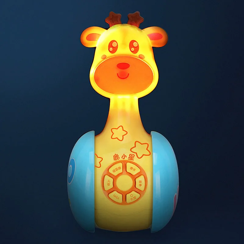 Детские погремушки Tumbler куклы игрушки олень Колокольчик музыка детские развивающие игрушки подарки для 0-12 месяцев