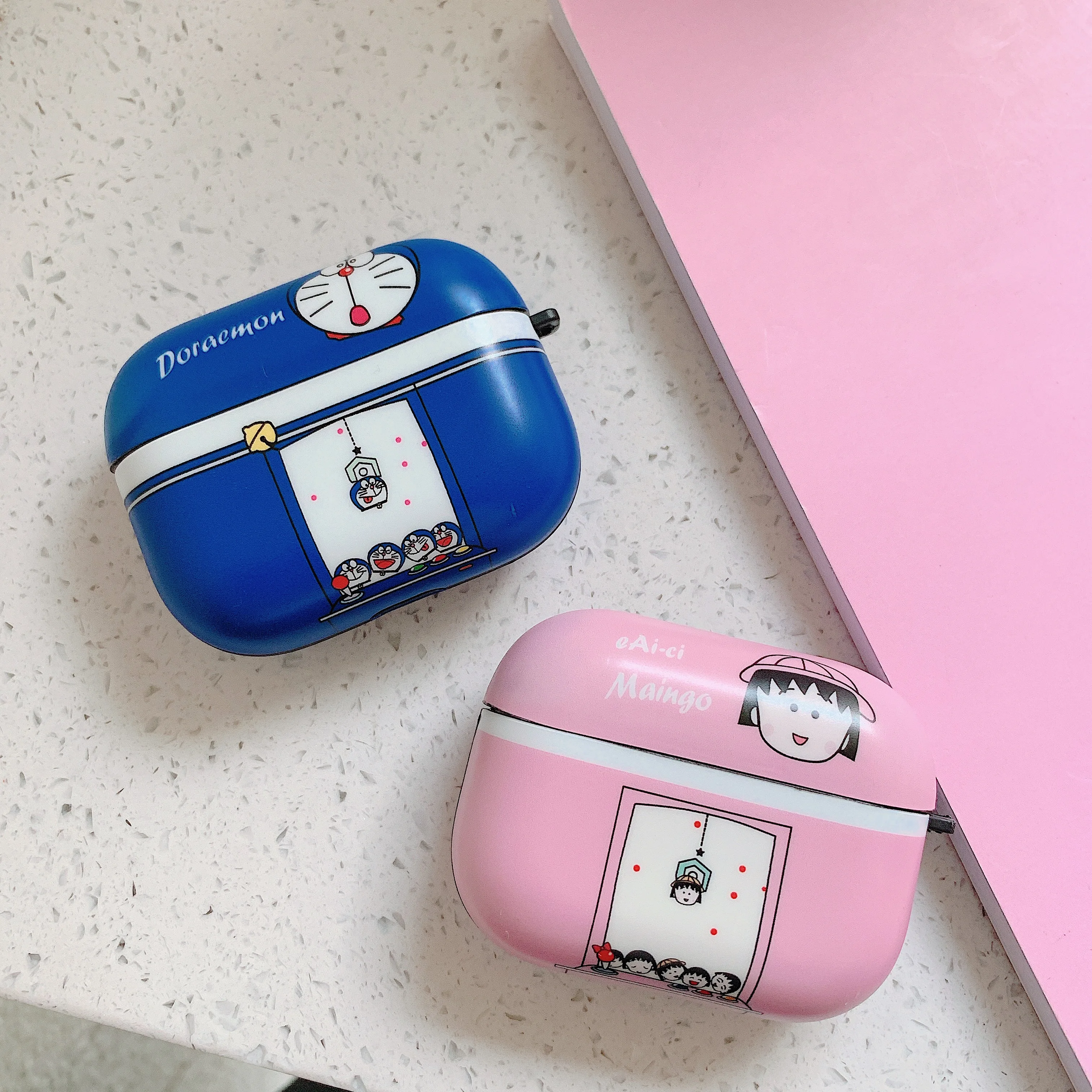 Мягкий чехол из ТПУ с милым рисунком Doraemon Maruko для Apple AirPods Pro, беспроводной Чехол для наушников с Bluetooth