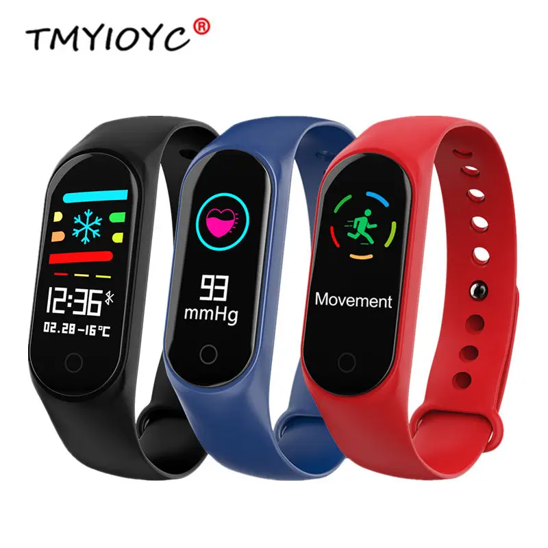 

Tracker Fitness Smart band IP68 Waterproof Fitness Bracelet blood pressure Heart Rate Monitor Smart Wristband For Android IOS