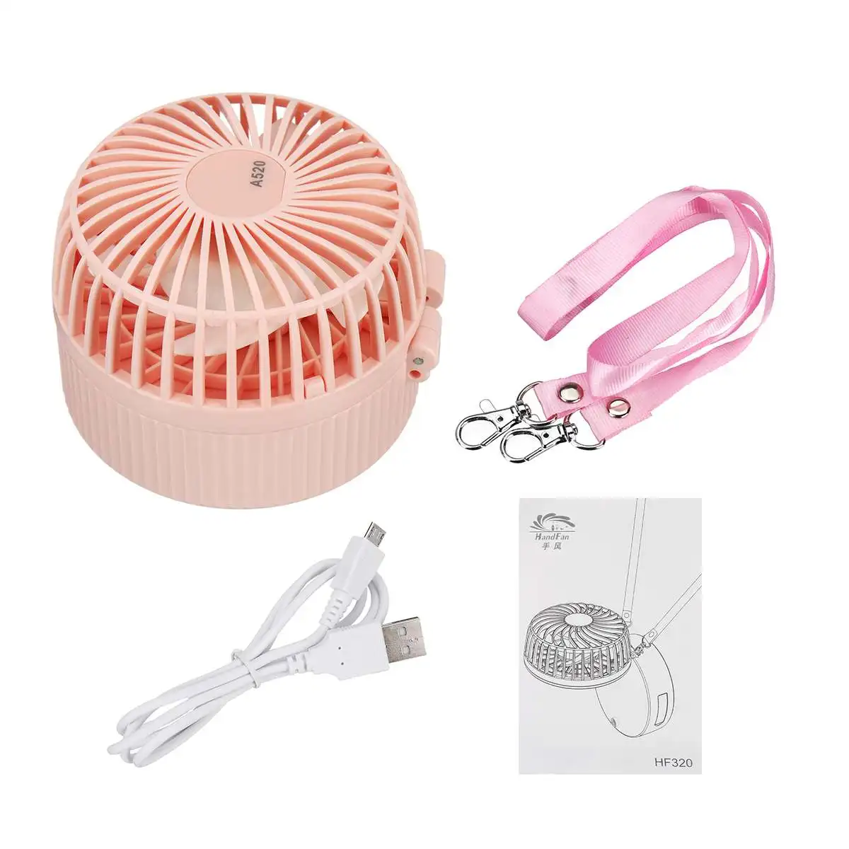 Pink Warmtoo ручной вентилятор портативный мини USB Перезаряжаемый охладитель воздуха 1200mA для дома на открытом воздухе путешествия 3 скорости регулируемый 77x56 мм - Цвет: Pink